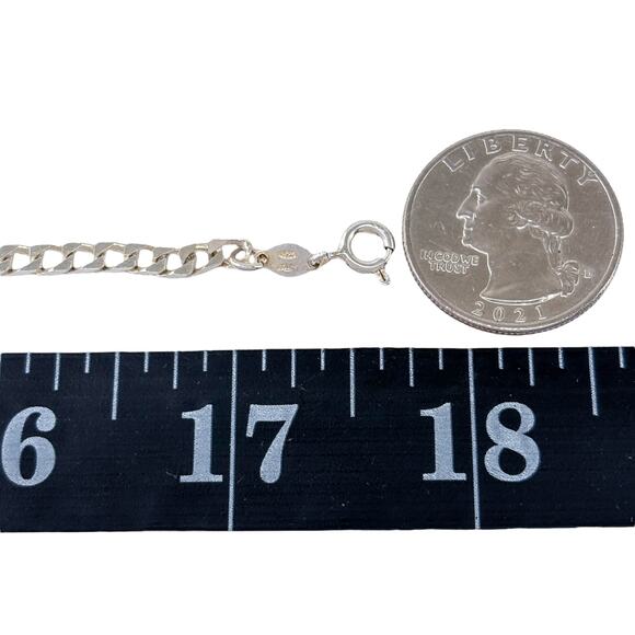 Rope Chain Necklace | Vintage Sterling Silver 925 | 17.5" - Picture 2 of 3